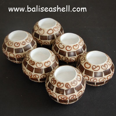 candle holder box from shell mosaic