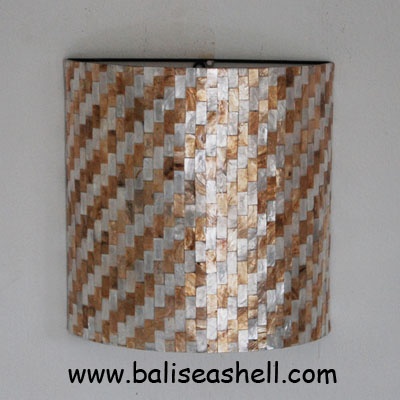 seashell mosaic lamp for wall