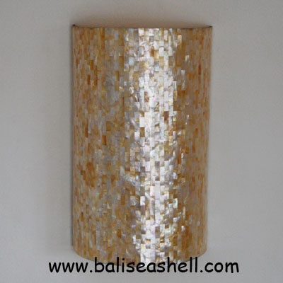 mother of pearl lamp shade wall