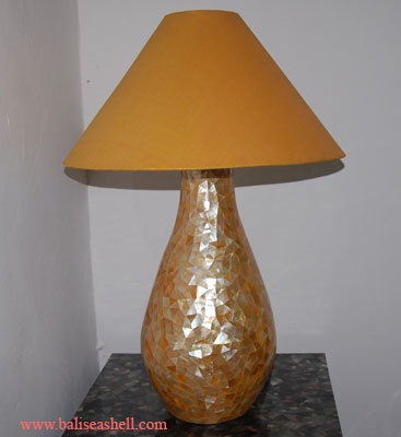 gold mop pearl shell lamp mosaic