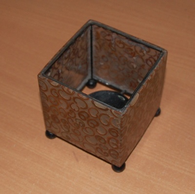 candle light box from shell capis