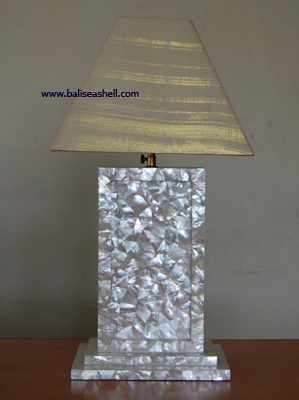 mother of pearl table lamp side