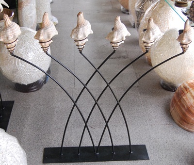 shell lamp set art candle light