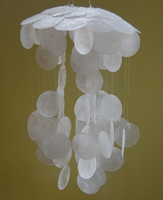 wind chimes shell capiz
