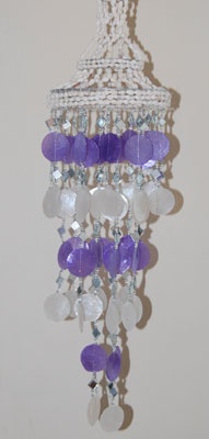 wind chimes capiz shell indonesia