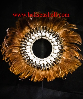 Shell Native Mix Shell And Brown Feather Crafts