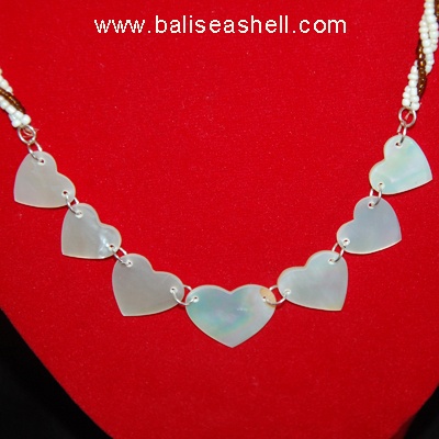 love mother of pearl necklace art