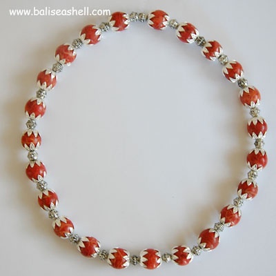 necklace bead red coral