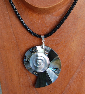 shell mosaic necklace