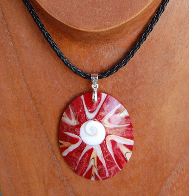 shell mosaic necklace