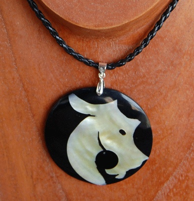 Zodiac shell with resin necklace