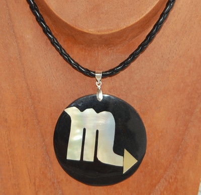 Zodiac shell resin necklace