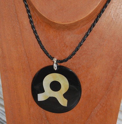 Necklace shell with resin