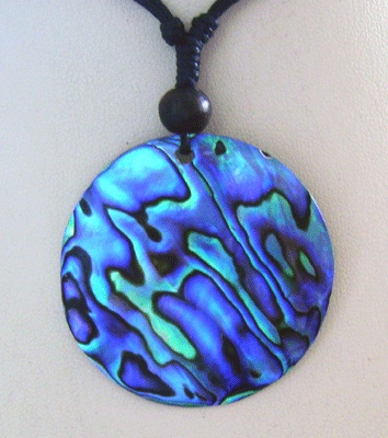 paua shell necklace with bead