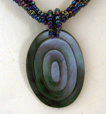 black mop necklace