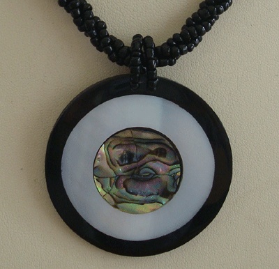 mosaic paua necklace