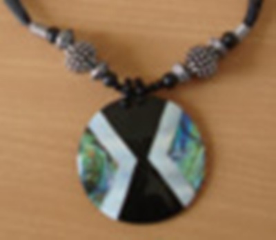 necklace paua mosaic