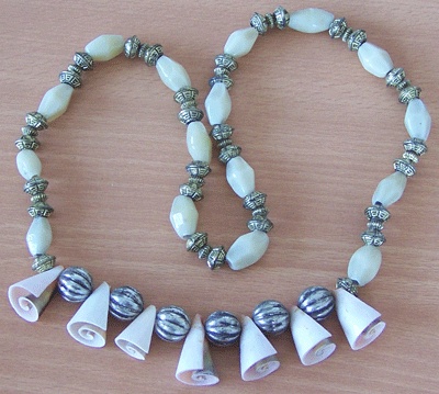 shell with bead necklace