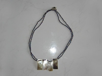 necklace black shell patten simple