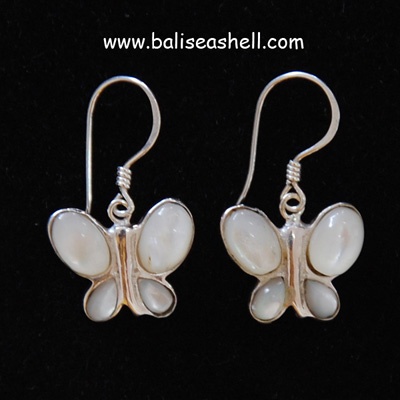 silver earring mop cut