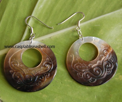 balishell jewel silver earring