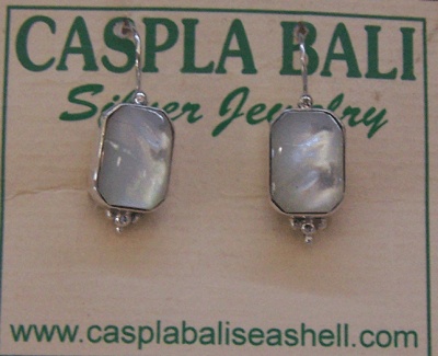 silver earring mop cut
