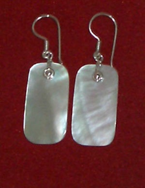 mother of pearl earring silver