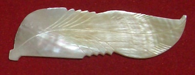 mother of pearl hairclip plant leave