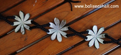 flower belt fashion art from shell