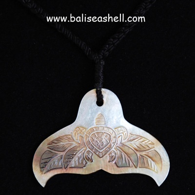 whale tile art carving shell jewel