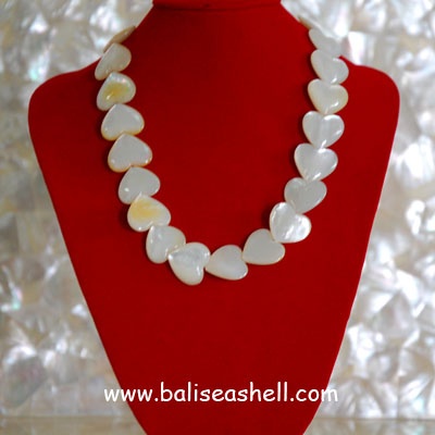 white mop full love necklace