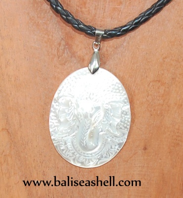 ganesha penant art shell pearl