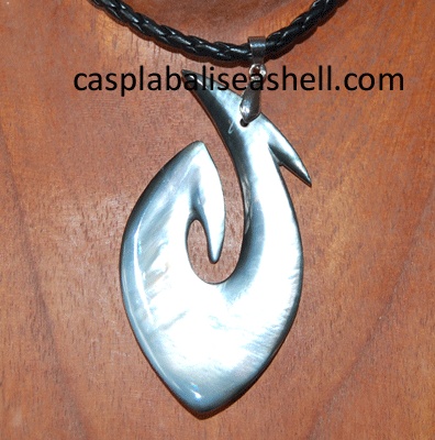 necklace hook art shell
