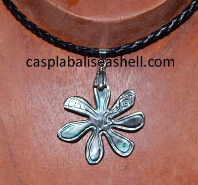 necklace shell flower art