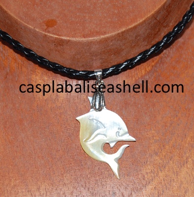 dolphin art necklace carving