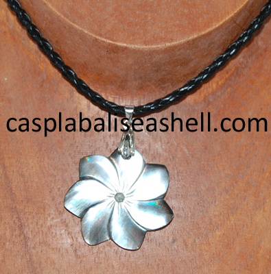 shell carving flower pendants