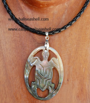 shell necklace art carving hook