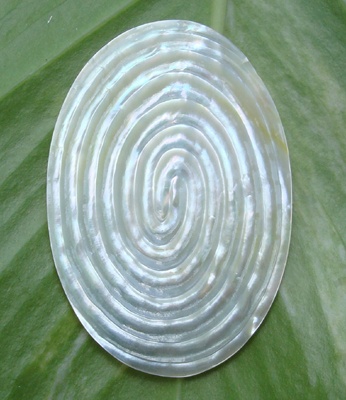 oval coru art from shell mother