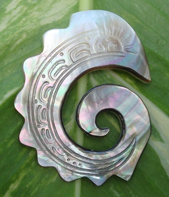 black mother of pearl shell art