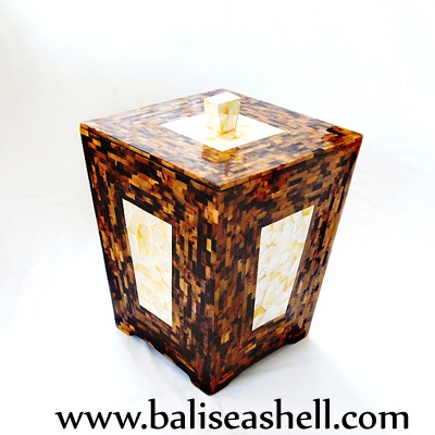wast bin box art crafts mosaic