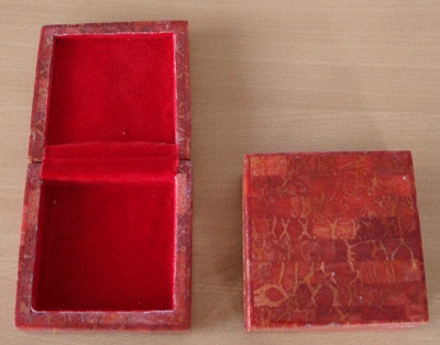red coral box for ring