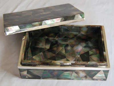 box from black mop tahitian shell