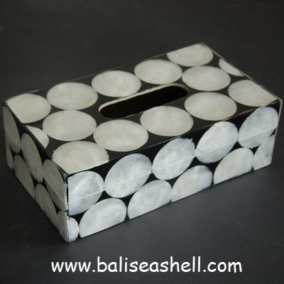 shell box capis art for tisue box