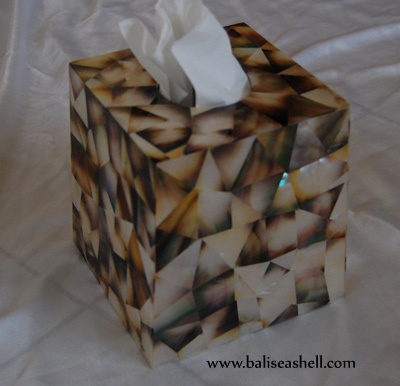 black mop mosaic tisue box