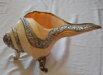 shell with silver made at celuk