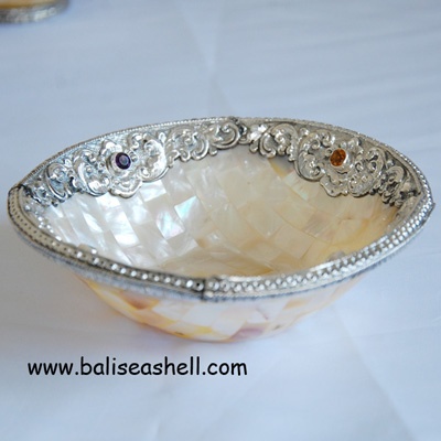 seashell bowl crafts art inlay
