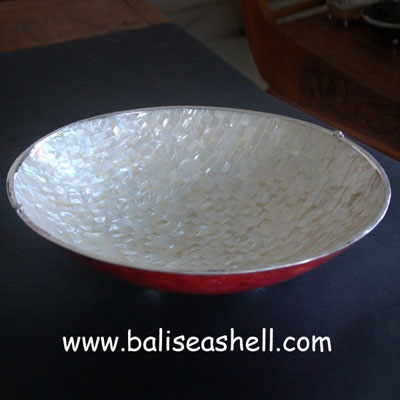 red coral with mop white silver