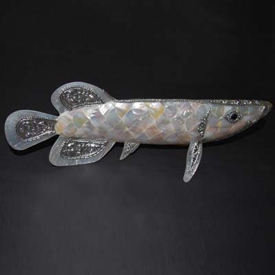 fish art mother of pearl inlay decor