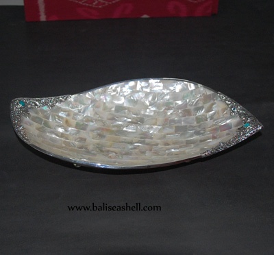 mother of pearl bowl art crafs silver