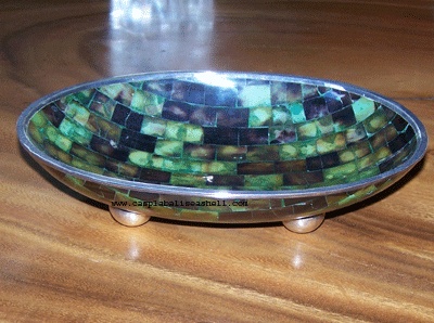 mop crafts bowl with silver paint